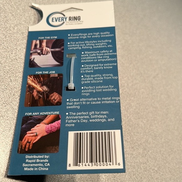 Every Ring 11.5-12 Size Silicone Ring Varied Color 5 Pack - Picture 3 of 3